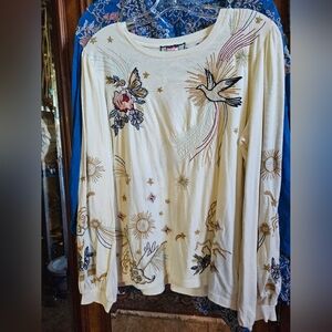 NWT FUN JOHNNY WAS LONG SLEEVE TOP